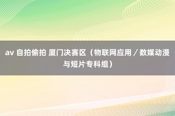 av 自拍偷拍 厦门决赛区（物联网应用／数媒动漫与短片专科组）